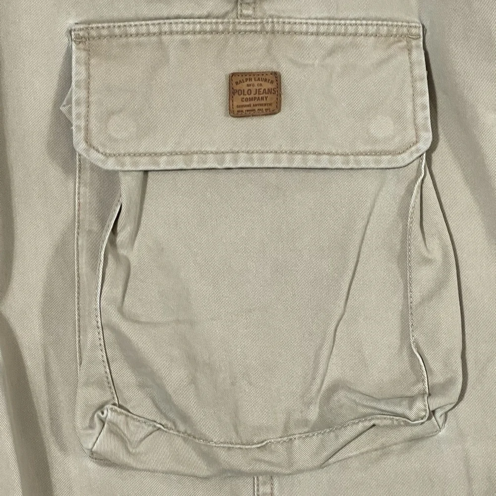 Polo Ralph Lauren Cargo Pants Men 36x34 Brown Paratrooper Utility Military USA - Picture 15 of 16